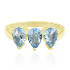 Gouden ring met Medina Aquamarijnen