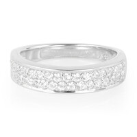 Zilveren ring met zirkonen