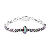 Zilveren armband met een mystieke kwarts