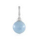 Zilveren hanger met een Braziliaanse Aquamarijn (MONOSONO COLLECTION)