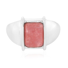 Zilveren ring met een rhodochrosiet