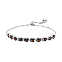 Zilveren armband met granaten