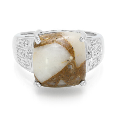 Zilveren ring met een dinosaurus kwarts