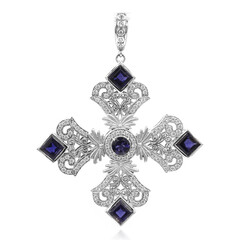 Zilveren halsketting met een ioliet (Dallas Prince Designs)
