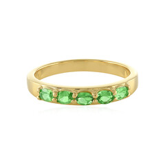 Zilveren ring met tsavorieten