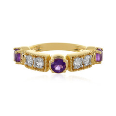 Zilveren ring met amethisten