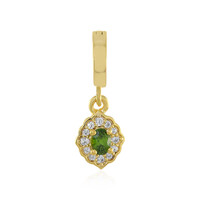 Zilveren hanger met een Groene Ceylon Zirkoon