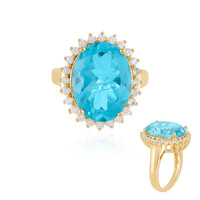 Zilveren ring met een Paraiba Topaas