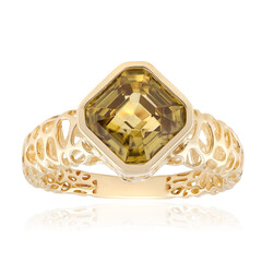 Gouden ring met een Gele Zirkoon (Ornaments by de Melo)
