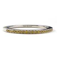 Zilveren ring met gele diamanten