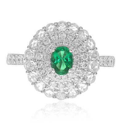 Gouden ring met een Columbiaanse smaragd (CIRARI)