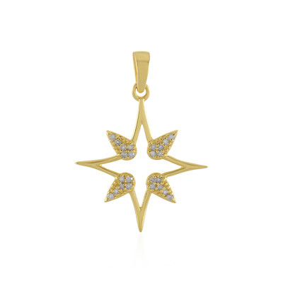 Zilveren hanger met I3 (H) Diamanten