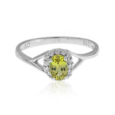 Zilveren ring met een Mali Granaat