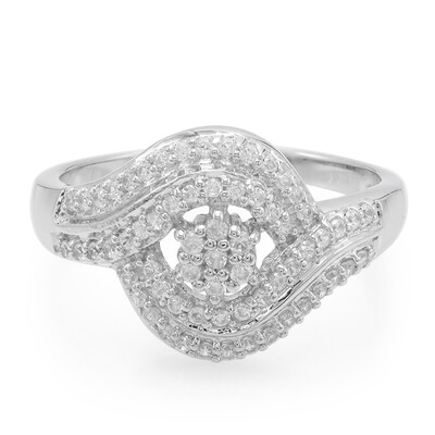 Zilveren ring met zirkonen