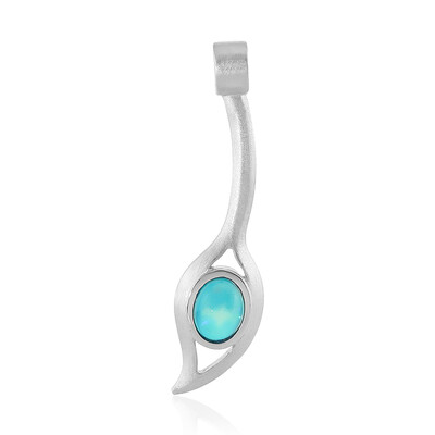 Zilveren hanger met een Blauwe Ethiopische Opaal (MONOSONO COLLECTION)