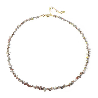 Zilveren halsketting met Fancy diamanten