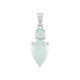 Zilveren hanger met een Aqua Chalcedoon