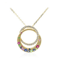 Gouden halsketting met Blauwe Ceylon saffieren (CIRARI)