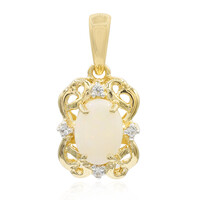 Zilveren hanger met een witte opaal