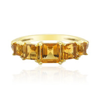 Zilveren ring met een citrien