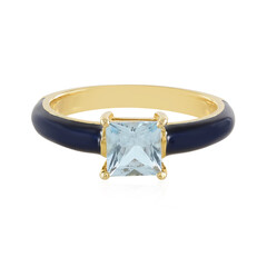 Zilveren ring met een hemel-blauwe topaas