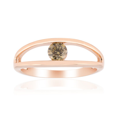 Gouden ring met een VS1 Argyle-Rose de France-Diamant (Annette)