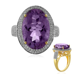 Zilveren ring met een amethist