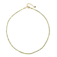 Zilveren halsketting met gele diamanten