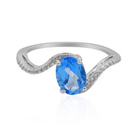 Zilveren ring met een Indigo blauwe topaas