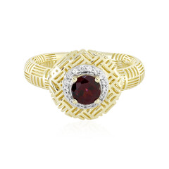 Gouden ring met een framboos rhodoliet (Ornaments by de Melo)
