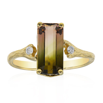 Gouden ring met een Congo Neon Toermalijn (Smithsonian)