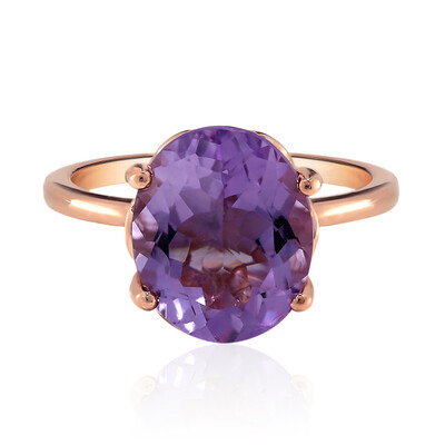 Zilveren ring met een Boliviaanse amethist