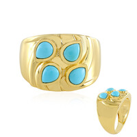 Zilveren ring met Sleeping Beauty Turkooisen