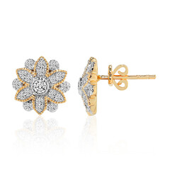 Gouden oorbellen met IF Diamanten (D)