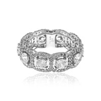 Zilveren ring met zirkonen