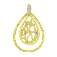 Zilveren hanger met een I1 (G) Diamant