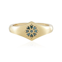 Zilveren ring met een I2 Blauwe Diamant