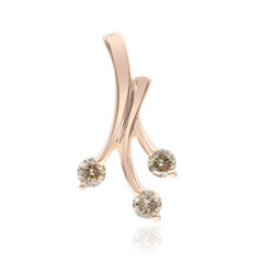 Gouden hanger met SI1 Argyle Rose De France Diamanten