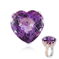 Zilveren ring met een lavendel amethist (Gems en Vogue)