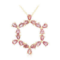 Gouden halsketting met Onverhitte Padparadscha Saffieren (AMAYANI)