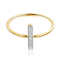 Gouden ring met I3 (I) Diamanten
