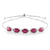 Zilveren armband met Bemainty robijnen