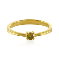 Zilveren ring met een I4 Gele Diamant
