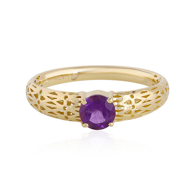 Gouden ring met een amethist (Ornaments by de Melo)