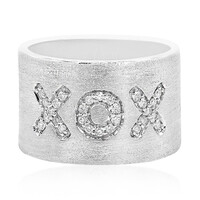 Zilveren ring met I1 (G) Diamanten