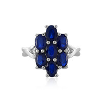 Zilveren ring met Koningsblauwe Spinellen