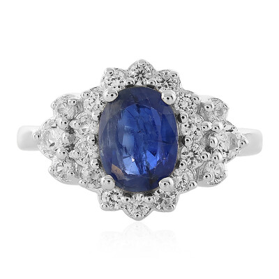 Zilveren ring met een kyaniet