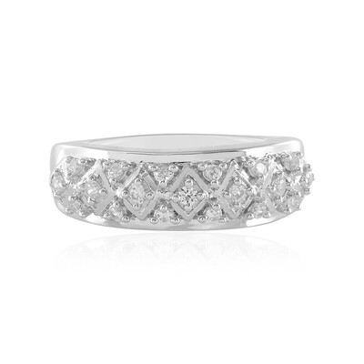 Zilveren ring met zirkonen