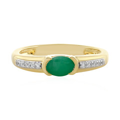 Zilveren ring met een Braziliaanse smaragd