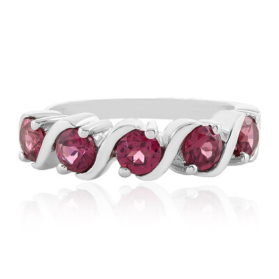 Zilveren ring met rhodolieten